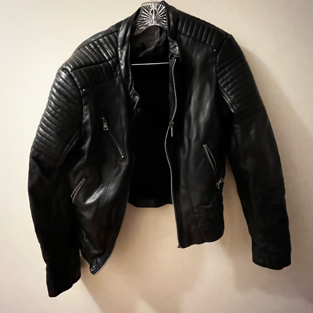 Ci Sono Black Bomber Jacket with Asymmetrical Zipper